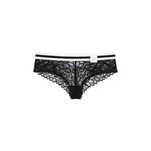 True Panties Womens Large Black New Lace Boyleg Striped Waistband 36639R21U
